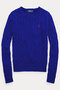 【POLO RALPH LAUREN】ケーブルニット コットン クルーネック セーター ラルフ ローレン/RALPH LAUREN ブルー