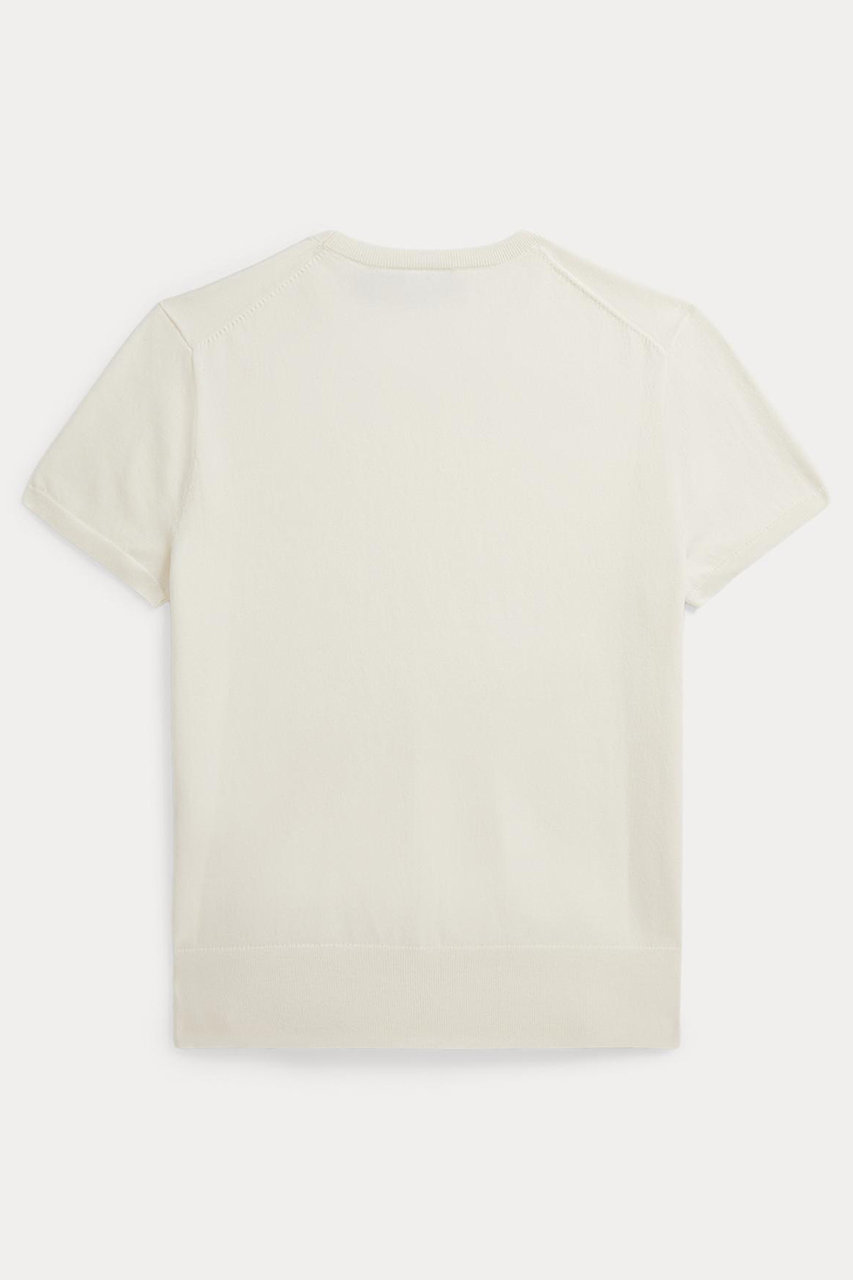 出品２８日までPoloショートスリーブクルーネック セータークリーム RALPH LAUREN(ラルフ ローレン)｜【POLO RALPH LAUREN】ショート