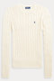 【POLO RALPH LAUREN】ケーブル ウールカシミヤ クルーネック セーター ラルフ ローレン/RALPH LAUREN ホワイト
