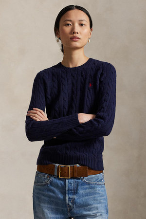 ラルフ ローレン/RALPH LAURENの【POLO RALPH LAUREN】ケーブル ウールカシミヤ クルーネック セーター