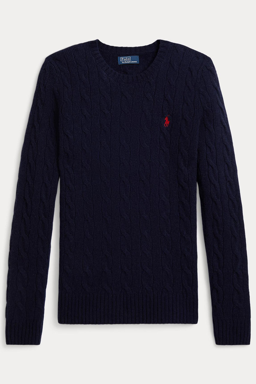 ラルフ ローレン/RALPH LAURENの【POLO RALPH LAUREN】ケーブル ウールカシミヤ クルーネック セーター(ネイビー/WMPOSWENC021221)