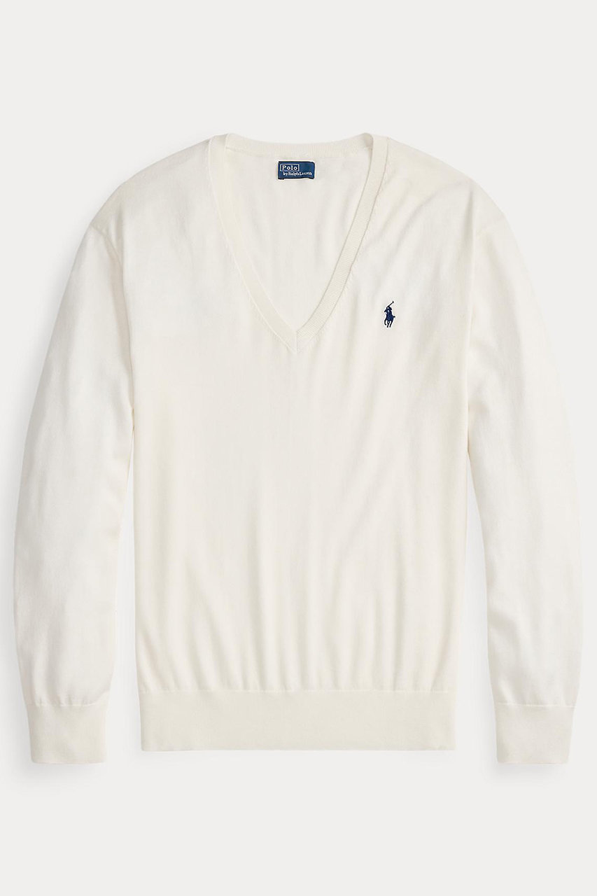 ラルフ ローレン/RALPH LAURENの【POLO RALPH LAUREN】コットン Vネック セーター(クリーム/WMPOSWENC021705)