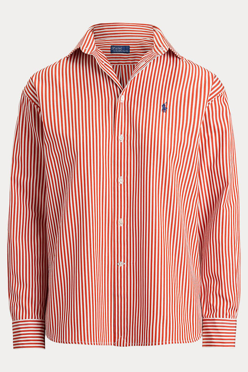 ラルフ ローレン/RALPH LAURENの【POLO RALPH LAUREN】リラックス フィット ストライプド コットン シャツ(オレンジ/WMPOSHTNDN20307)