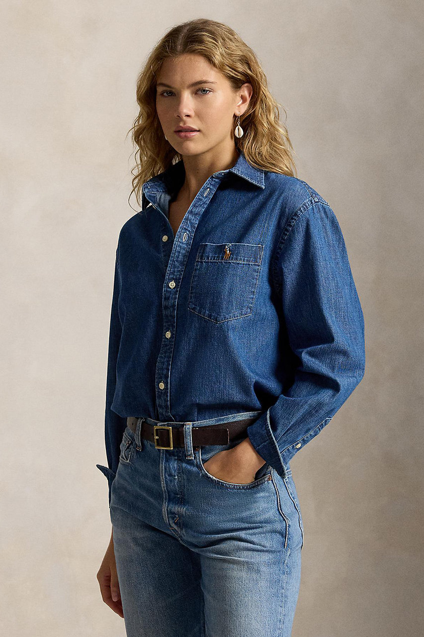 【最現行】Ralph Lauren オーバーサイズ コットン デニムシャツ RALPH LAUREN(ラルフ ローレン)｜【POLO RALPH LAUREN】ビッグ