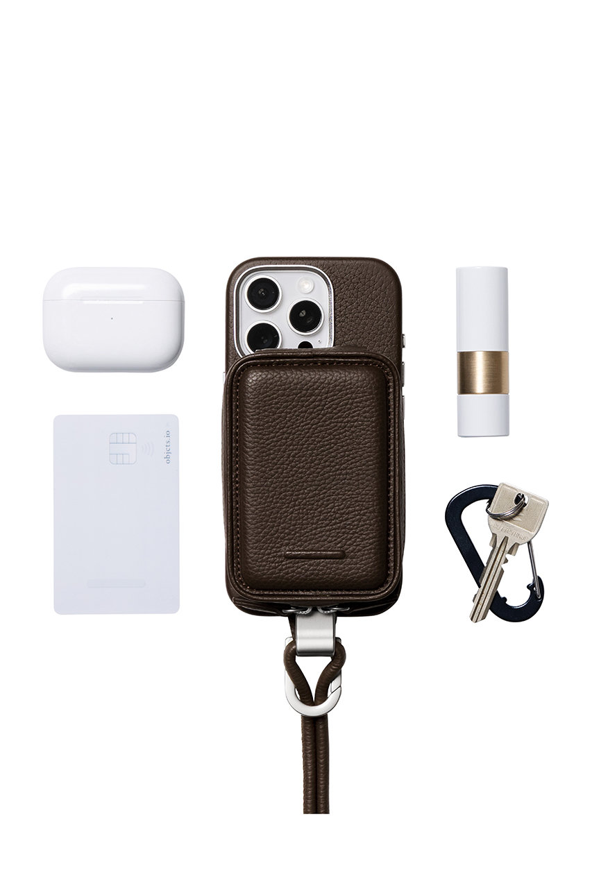 objects. io ★マイクロバック objcts.io / レザーストラップ付き iphone アクセサリー
