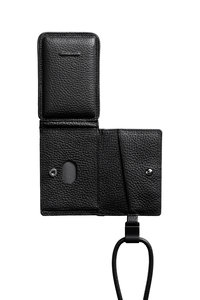 objcts.io マイクロバッグ アジャスタブルレザーストラップ付 ブラック objcts.io - レザーストラップ付アイフォンアクセサリー