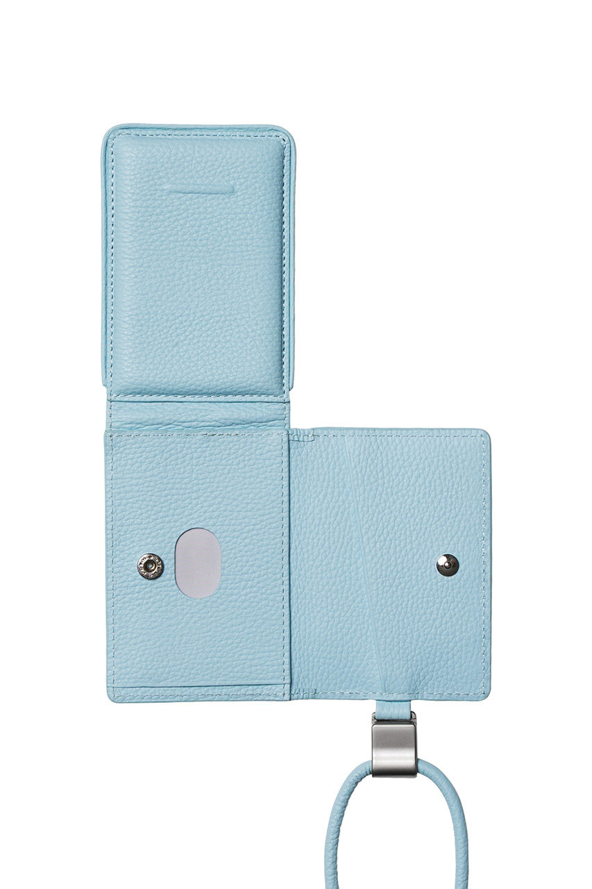 オブジェクツアイオー/objcts.ioのデタッチャブルストラップ付レザーウォレット（iPhoneアクセサリー ）(ライトブルー/O25A1327FRSSA35)