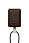 デタッチャブルストラップ付レザースリムカードホルダー（iPhoneアクセサリー ） オブジェクツアイオー/objcts.io ダークブラウン