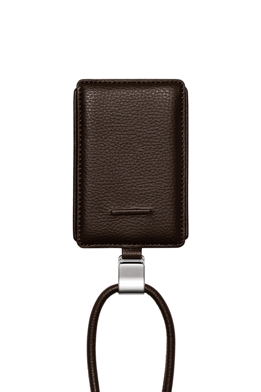 objcts.io デタッチャブルストラップ付レザースリムカードホルダー（iPhoneアクセサリー ） (ダークブラウン, F) オブジェクツアイオー..