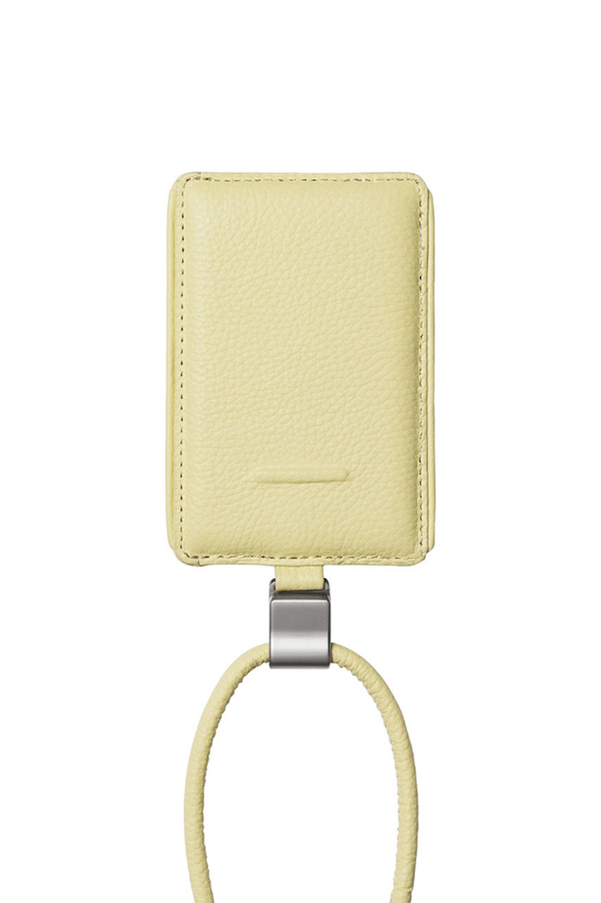オブジェクツアイオー/objcts.ioのデタッチャブルストラップ付レザースリムカードホルダー（iPhoneアクセサリー ）(バターイエロー/O25A1363FRSSA54)