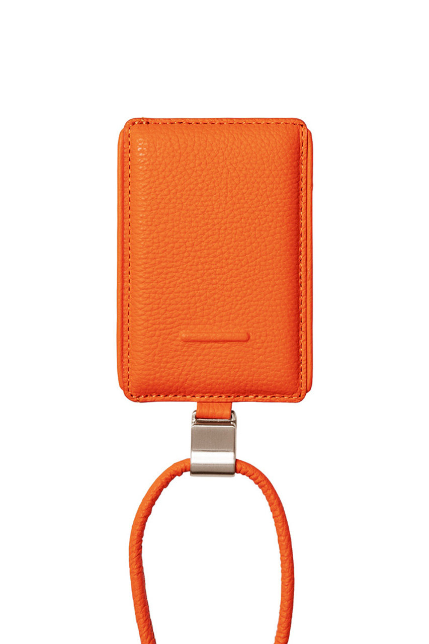 オブジェクツアイオー/objcts.ioのデタッチャブルストラップ付レザースリムカードホルダー（iPhoneアクセサリー ）(パンプキン/O25A1363FRSSA54)