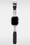 【受注生産】レザーハイブリッド チェーンバンド for Apple Watch - シルバー925 オブジェクツアイオー/objcts.io ブラック