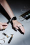 【受注生産】レザーハイブリッド ダブルラップバンド パール for Apple Watch オブジェクツアイオー/objcts.io