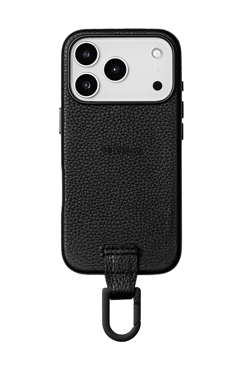 objcts.io iPhone18 ケース カラビナ付き（MagSafe対応） (ブラック, 18 Pro Max) オブジェクツアイオー ELLE SHOP