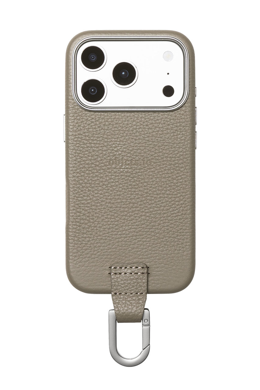 objcts.io iPhone18 ケース カラビナ付き（MagSafe対応） (グレージュ, 18 Pro Max) オブジェクツアイオー ELLE SHOP
