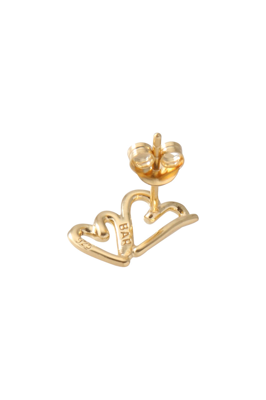 BAR JEWELLERY ピアス Gold バージュエリー BAR Jewellery(バー ジュエリー)｜TWO HEARTS ピアス/ゴールド の通販