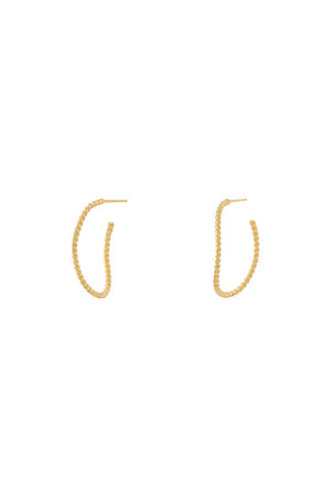 バー ジュエリー/BAR JewelleryのTWISTED ELONGATED HOOP ピアス(150100/150101)
