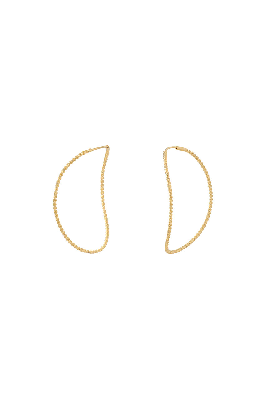 バー ジュエリー/BAR JewelleryのTWISTED CONTOUR ピアス(ゴールド/TWCON-EA-169G)