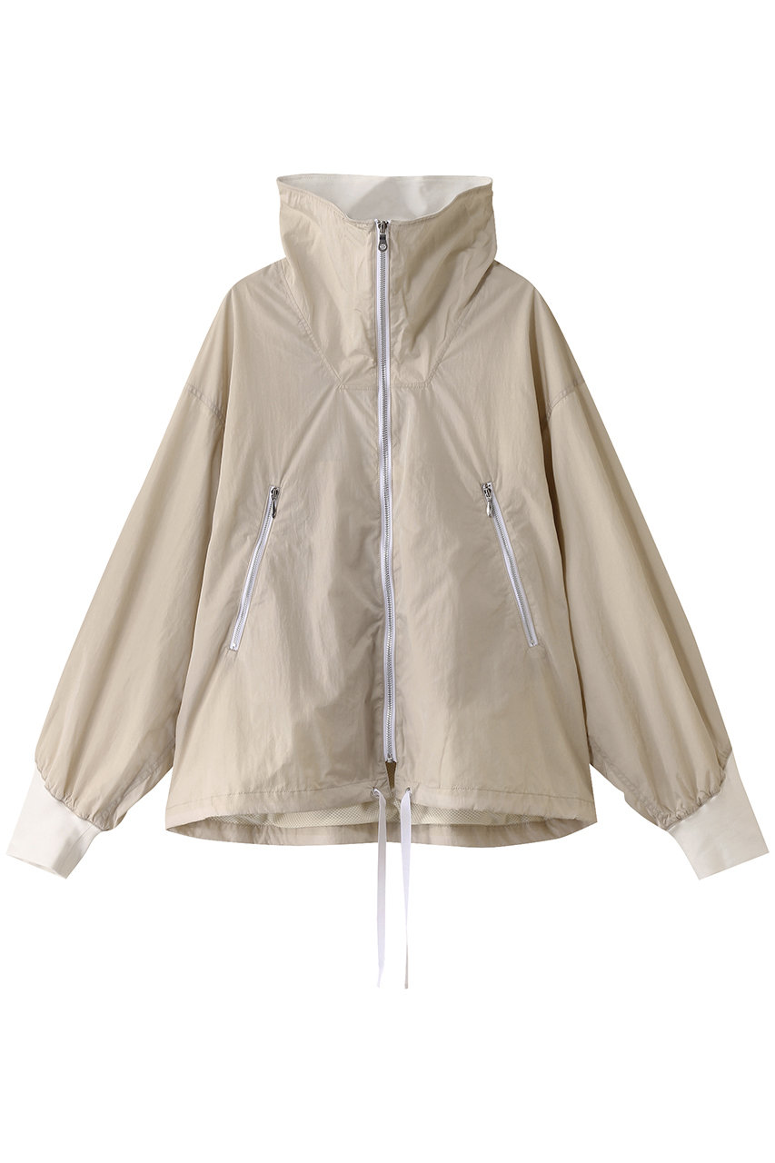 KATHARINE HAMNETT 【UNISEX】ハイネックジップ UOOジャケット (ベージュ, L) キャサリン・ハムネット ELLE SHOP KATHARINE HAMNETT 【UNISEX】ハイネックジップ UOOジャケット (ベージュ, L) キャサリン・ハムネット ELLE SHOP