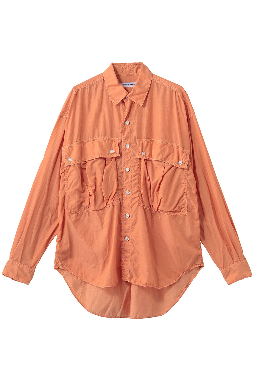 キャサリン・ハムネット/KATHARINE HAMNETTのパラシュートロングテールシャツ(オレンジ/TKH-S90)