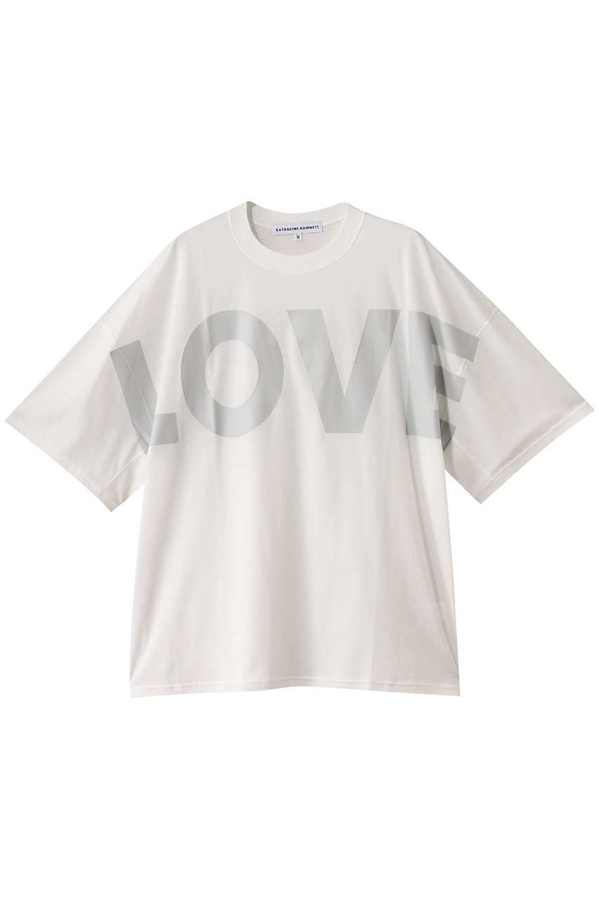 KATHARINE HAMNETT 【UNISEX】ビッグラブ スローガンTシャツ (ホワイト, M) キャサリン・ハムネット ELLE SHOP KATHARINE HAMNETT 【UNISEX】ビッグラブ スローガンTシャツ (ホワイト, M) キャサリン・ハムネット ELLE SHOP