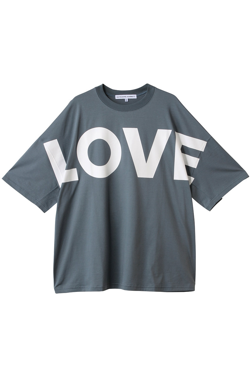 キャサリン・ハムネット/KATHARINE HAMNETTの【UNISEX】ビッグラブ スローガンTシャツ(グリーン/24S-KHT-02)