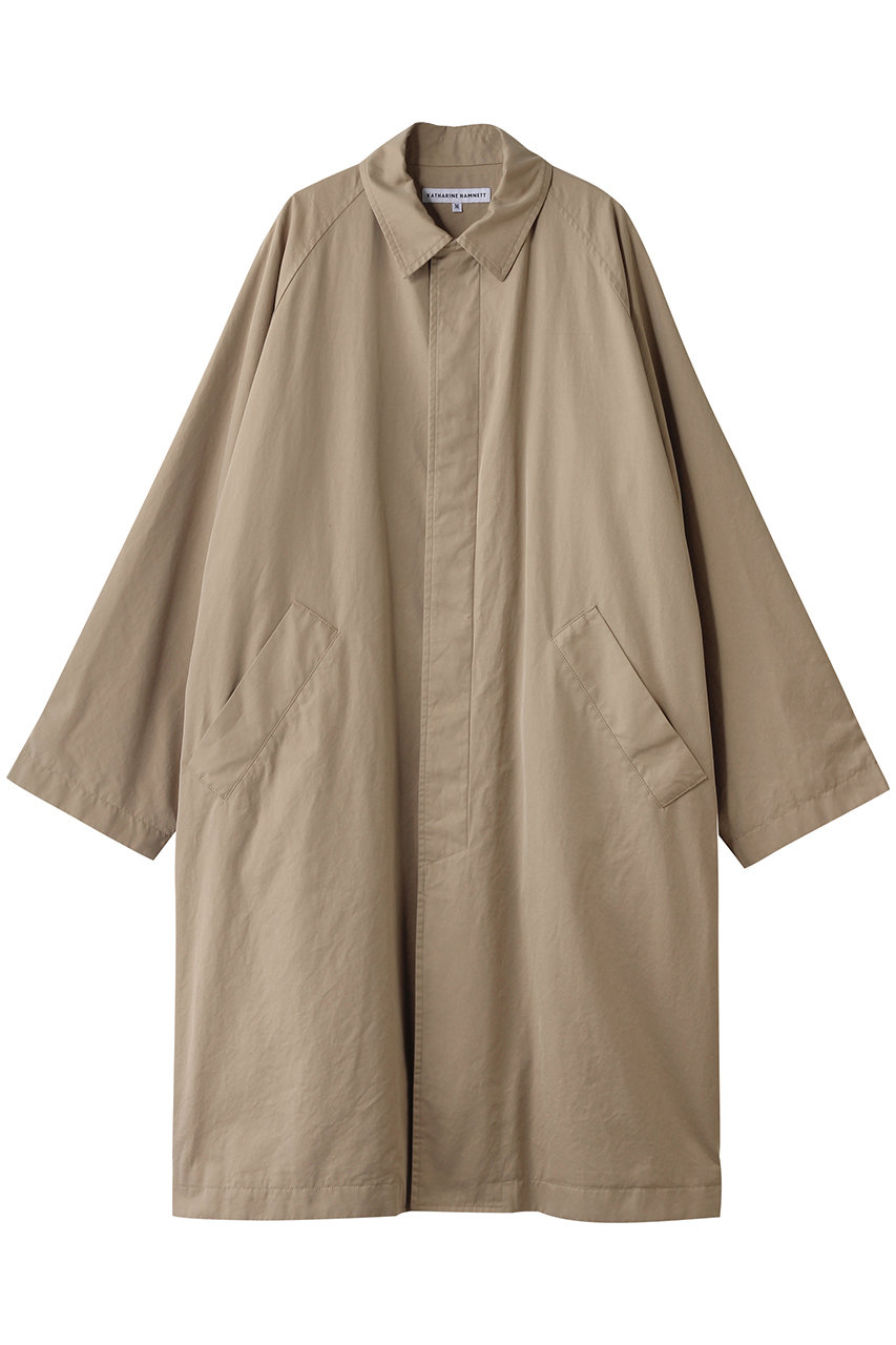 KATHARINE HAMNETT ガーメントウォッシュ バルマカーン コート (ベージュ, M) キャサリン・ハムネット ELLE SHOP KATHARINE HAMNETT ガーメントウォッシュ バルマカーン コート (ベージュ, M) キャサリン・ハムネット ELLE SHOP