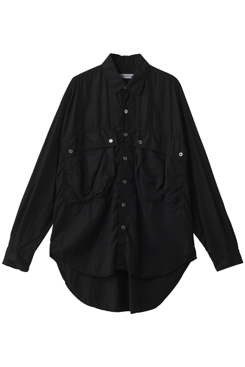 キャサリン・ハムネット/KATHARINE HAMNETTのパラシュート ロングテールシャツ(ブラック/25S-TKH-S90)