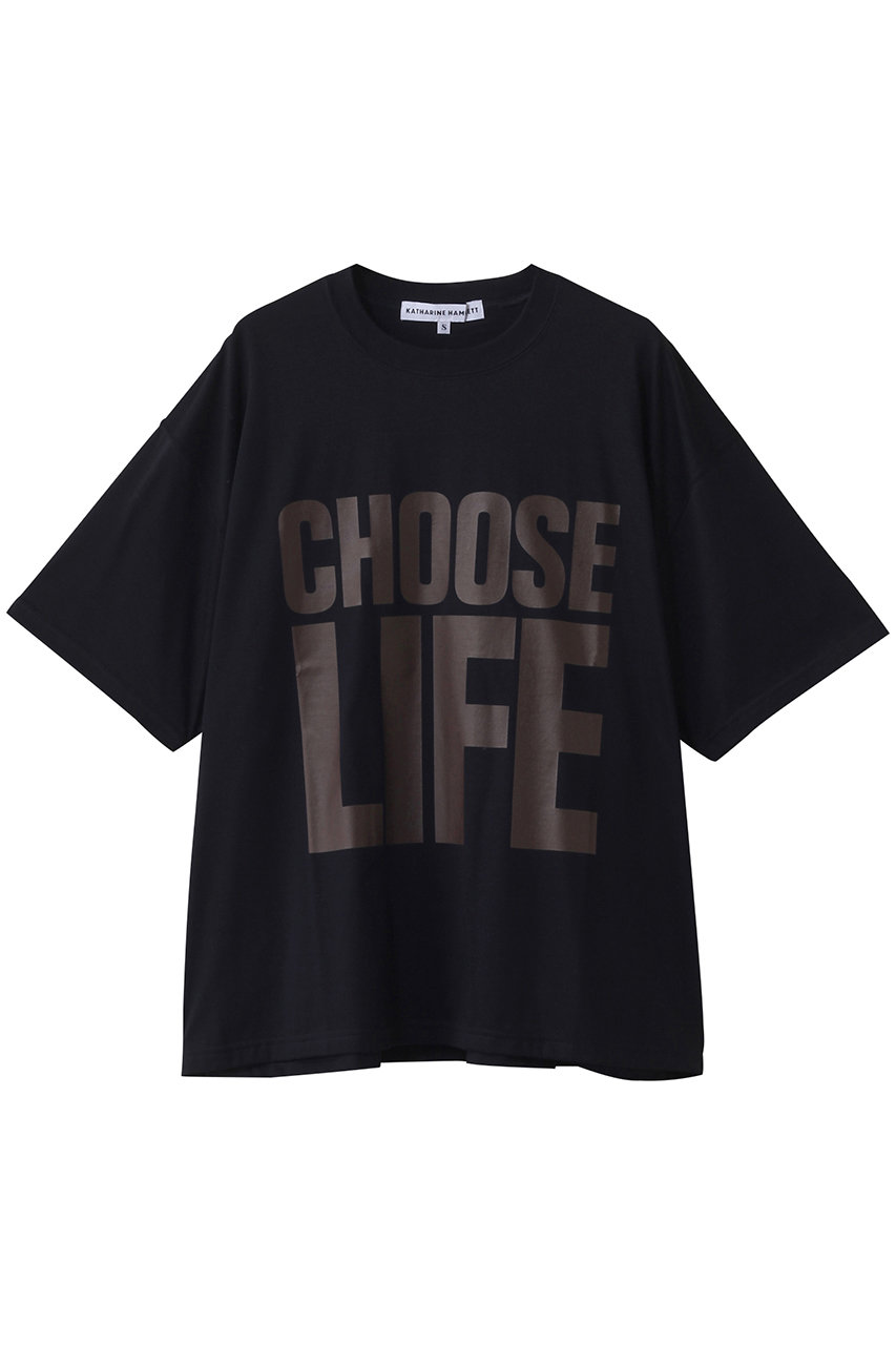 キャサリン・ハムネット/KATHARINE HAMNETTの【UNISEX】オーガニック スローガン ビッグTシャツ(ネイビー/TKH-T01)