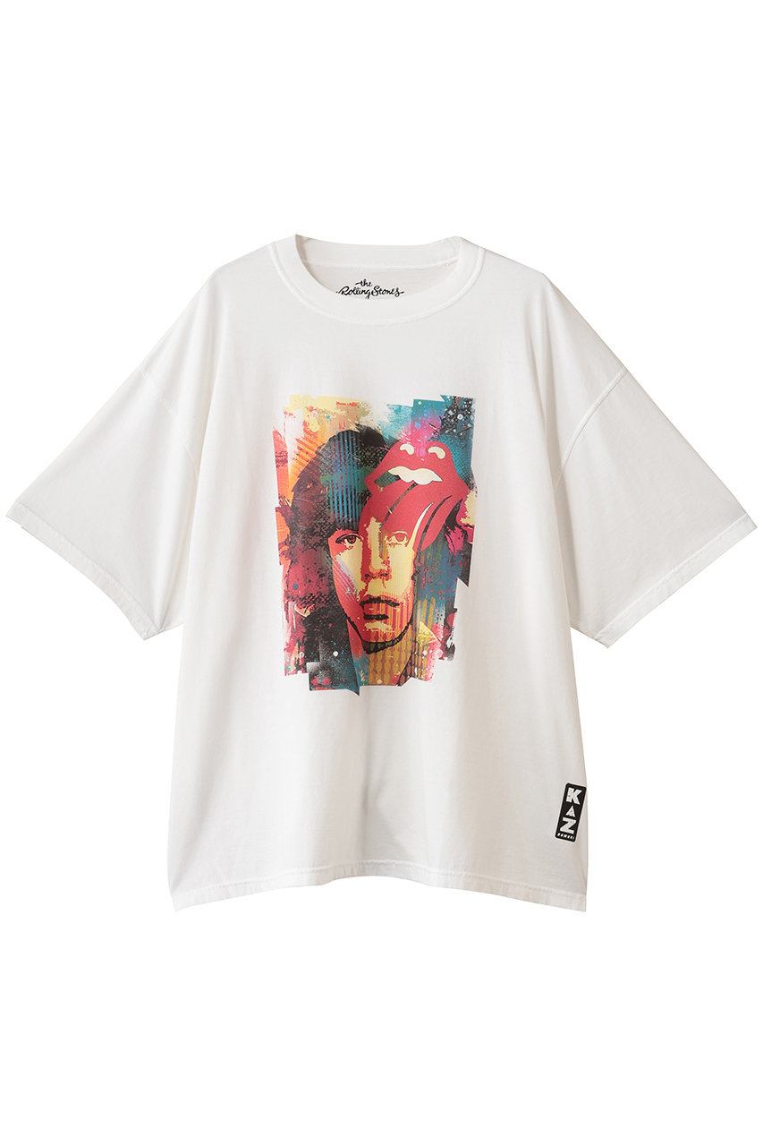 KATHARINE HAMNETT 【UNISEX】ミック・ジャガーbyカズオオモリ コラボレーションTシャツ (ホワイト, M) キャサリン・ハムネット ELLE SHOP KATHARINE HAMNETT 【UNISEX】ミック・ジャガーbyカズオオモリ コラボレーションTシャツ (ホワイト, M) キャサリン・ハムネット ELLE SHOP