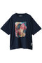 【UNISEX】ミック・ジャガーbyカズオオモリ コラボレーションTシャツ キャサリン・ハムネット/KATHARINE HAMNETT ネイビー