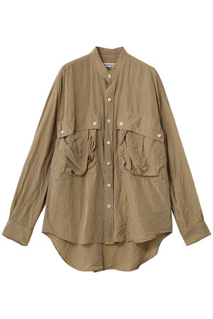 キャサリン・ハムネット/KATHARINE HAMNETTの【UNISEX】アセテートパラシュートバンドカラーシャツ(110400/110403)