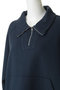 【UNISEX】オーガニックオーバーダイハーフジッププルオーバー キャサリン・ハムネット/KATHARINE HAMNETT