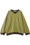 【UNISEX】バイカラーリブオーバーサイズスウェットプルオーバー キャサリン・ハムネット/KATHARINE HAMNETT グリーン