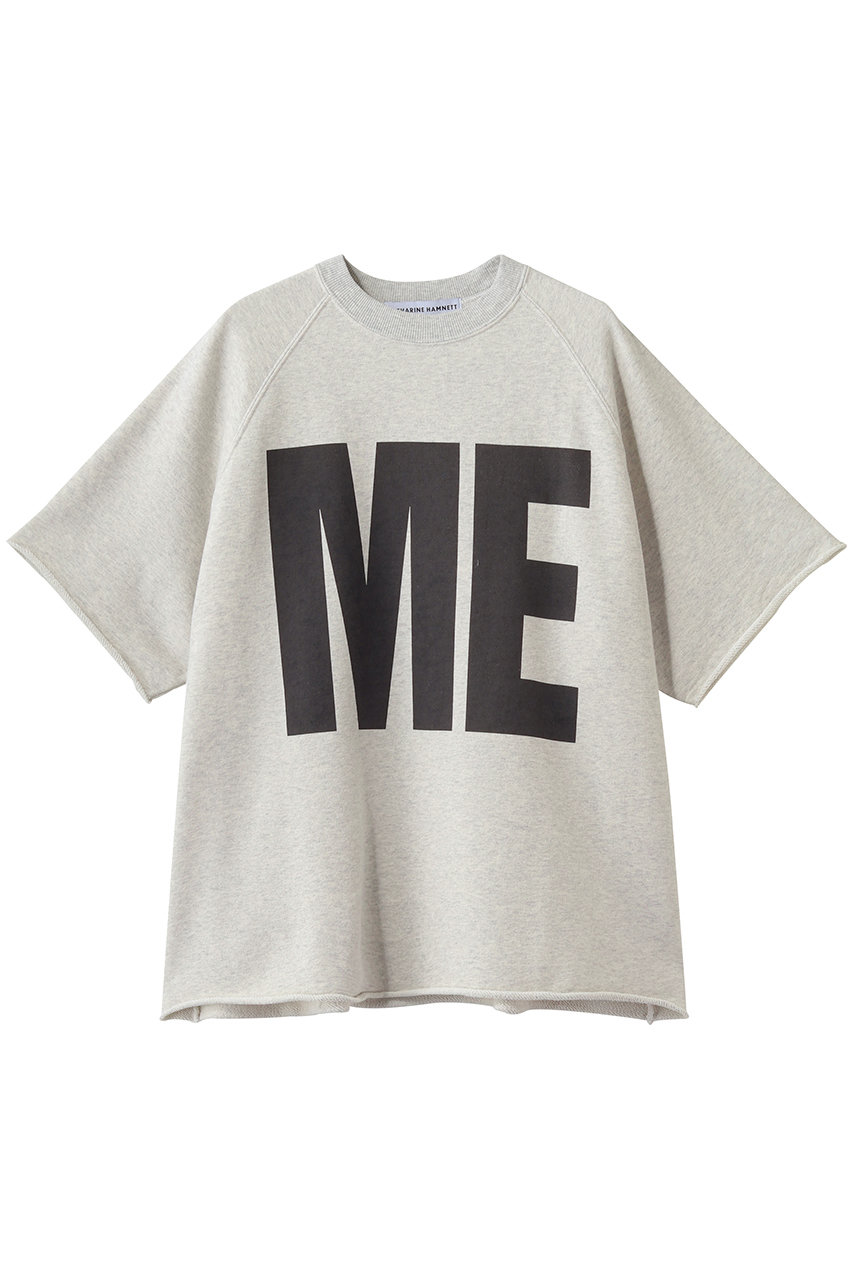 キャサリン・ハムネット/KATHARINE HAMNETTの【UNISEX】オーガニックコットンカットオフハーフスリーブドスウェットTシャツ(ライトグレー(ME)/26S-KHSW-03B)