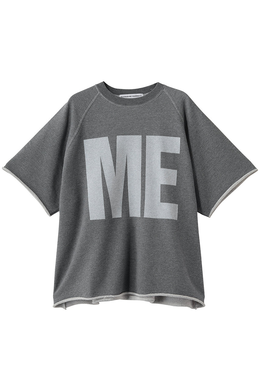 キャサリン・ハムネット/KATHARINE HAMNETTの【UNISEX】オーガニックコットンカットオフハーフスリーブドスウェットTシャツ(チャコールグレー(ME)/26S-KHSW-03B)