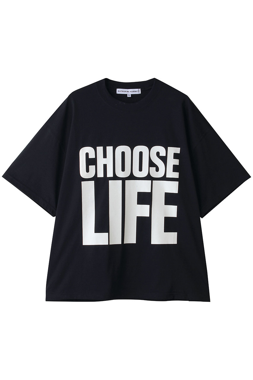 キャサリン・ハムネット/KATHARINE HAMNETTの【UNISEX】オーガニック スローガン ビッグTシャツ(ネイビー/TKH-T01)