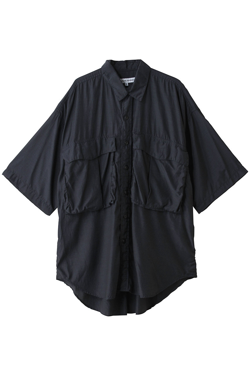 キャサリン・ハムネット/KATHARINE HAMNETTの【UNISEX】ハーフスリーブドシャツ(ネイビー/24S-KHS-52)