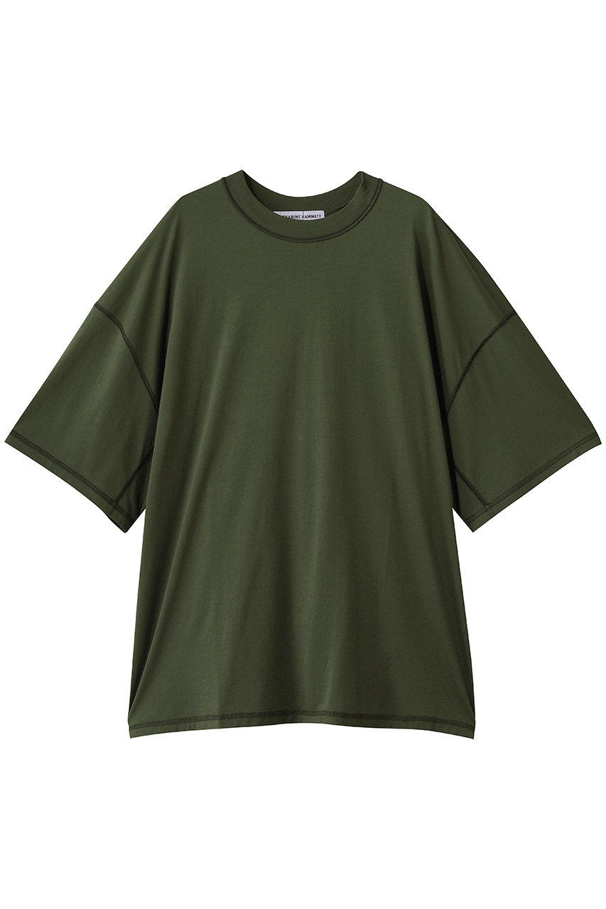 キャサリン・ハムネット/KATHARINE HAMNETTの【UNISEX】インサイドアウトスローガンTシャツ(A.GREEN/24S-KHT-04)