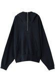 【UNISEX】ヴィンテージ風ハーフジップ スウェットフーディ