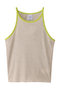 タンクトップ グッド ピープル グッド ステッチング グッド プロダクト/GOOD PEOPLE GOOD STITCHING GOOD PRODUCT ベージュトップ×ライム