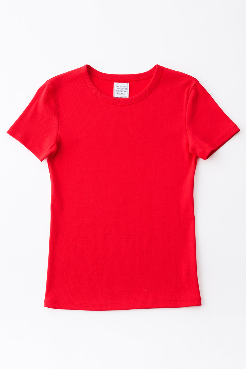 グッド ピープル グッド ステッチング グッド プロダクト/GOOD PEOPLE GOOD STITCHING GOOD PRODUCTのクルーネック ショートスリーブ Tシャツ(ピンクレッド/02-01-1154)
