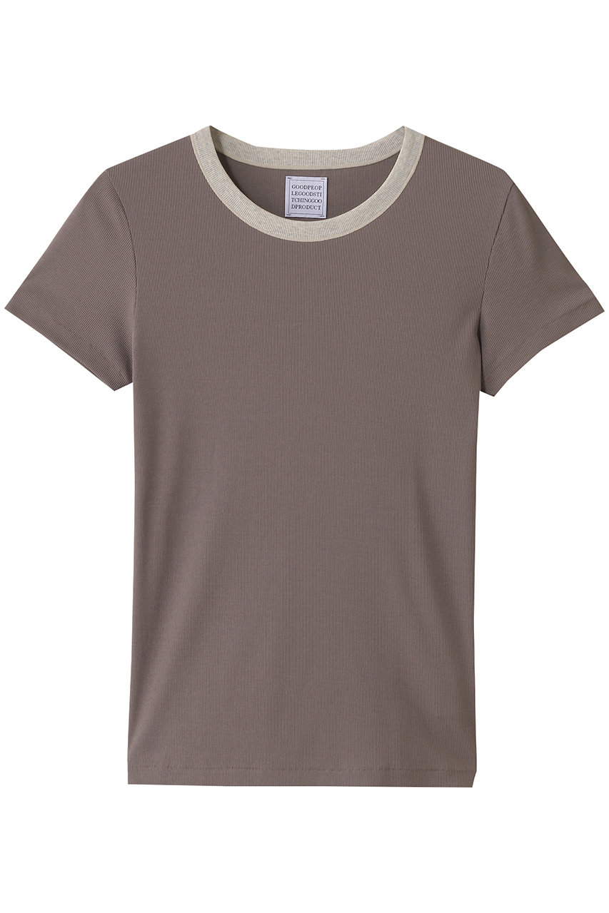 GOOD PEOPLE GOOD STITCHING GOOD PRODUCT クルーネック ショートスリーブTシャツ (グレー×ベージュトップ, S) グッド ピープル グッド ステッチング グッド プロダクト ELLE SHOP GOOD PEOPLE GOOD STITCHING GOOD PRODUCT クルーネック ショートスリーブTシャツ (グレー×ベージュトップ, S) グッド ピープル グッド ステッチング グッド プロダクト ELLE SHOP