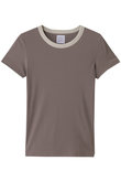 コントラスト トリム ショートスリーブ Tシャツ
