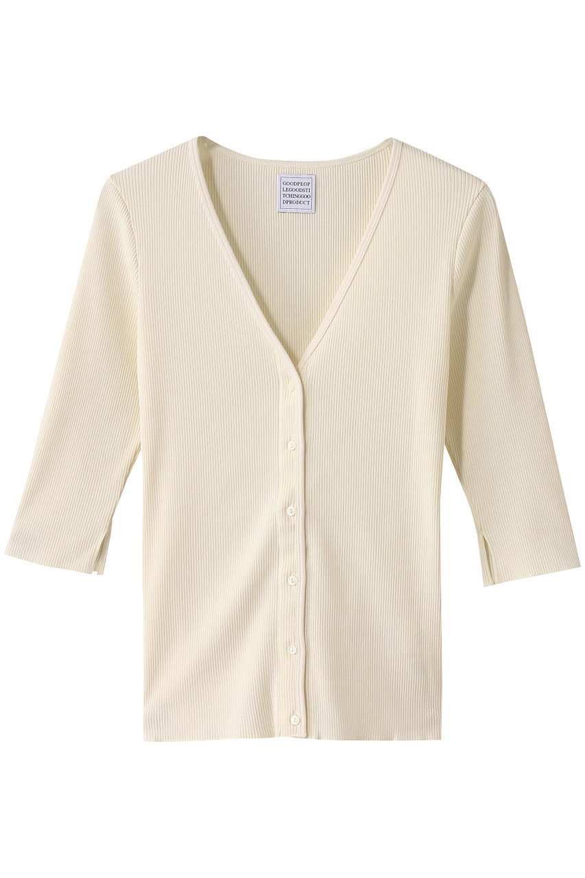 GOOD PEOPLE GOOD STITCHING GOOD PRODUCT Vネック3/4スリーブカーディガン (エクリュ, F(S)) グッド ピープル グッド ステッチング グッド プロダクト ELLE SHOP GOOD PEOPLE GOOD STITCHING GOOD PRODUCT Vネック3/4スリーブカーディガン (エクリュ, F(S)) グッド ピープル グッド ステッチング グッド プロダクト ELLE SHOP