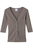Vネック3/4スリーブカーディガン