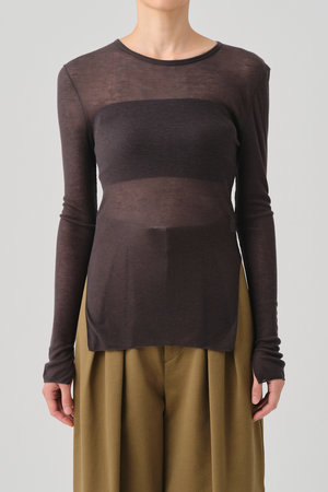 グッド ピープル グッド ステッチング グッド プロダクト/GOOD PEOPLE GOOD STITCHING GOOD PRODUCTのクルーネック ロングスリーブ Tシャツ(110100/110103)