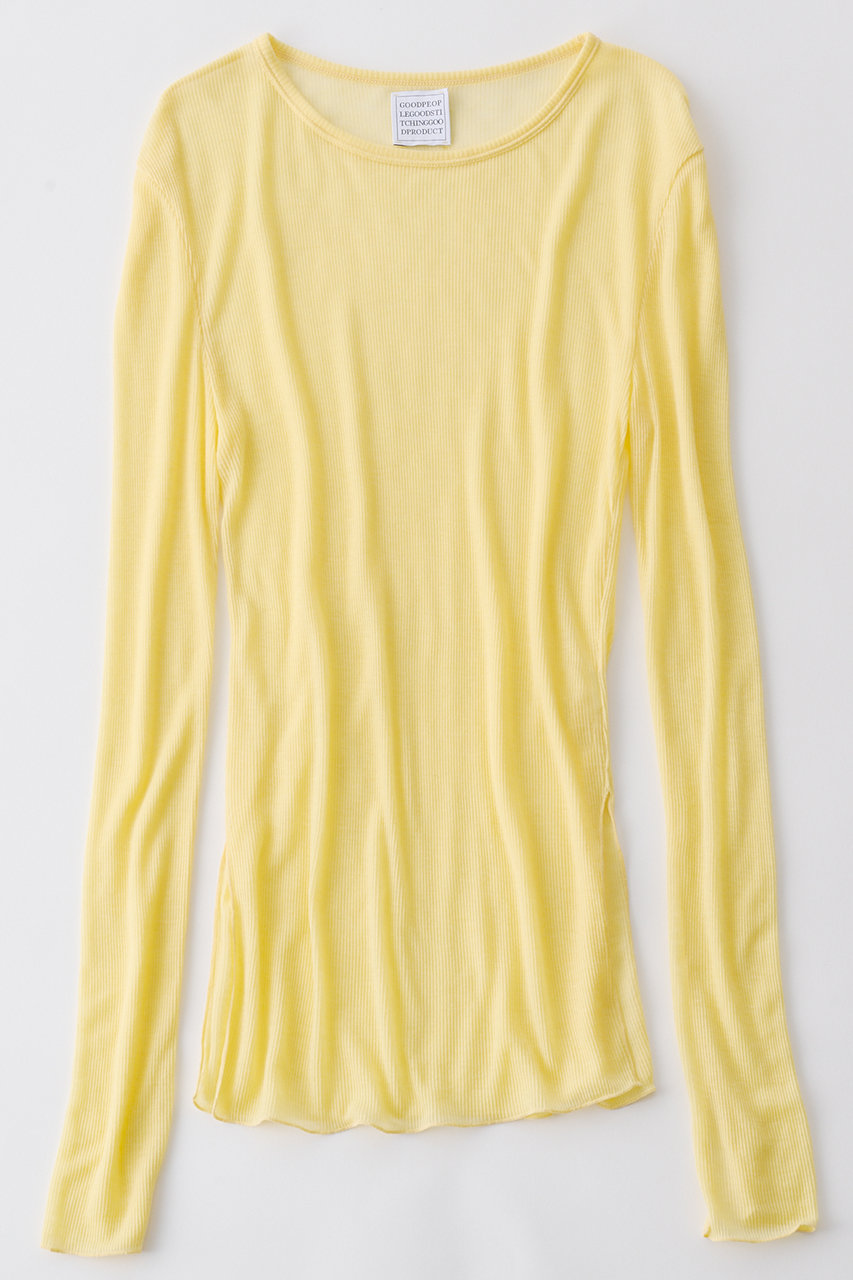 GOOD PEOPLE GOOD STITCHING GOOD PRODUCT クルーネック ロングスリーブ Tシャツ (サリスティイエロー, M) グッド ピープル グッド ステッチング グッド プロダクト ELLE SHOP GOOD PEOPLE GOOD STITCHING GOOD PRODUCT クルーネック ロングスリーブ Tシャツ (サリスティイエロー, M) グッド ピープル グッド ステッチング グッド プロダクト ELLE SHOP