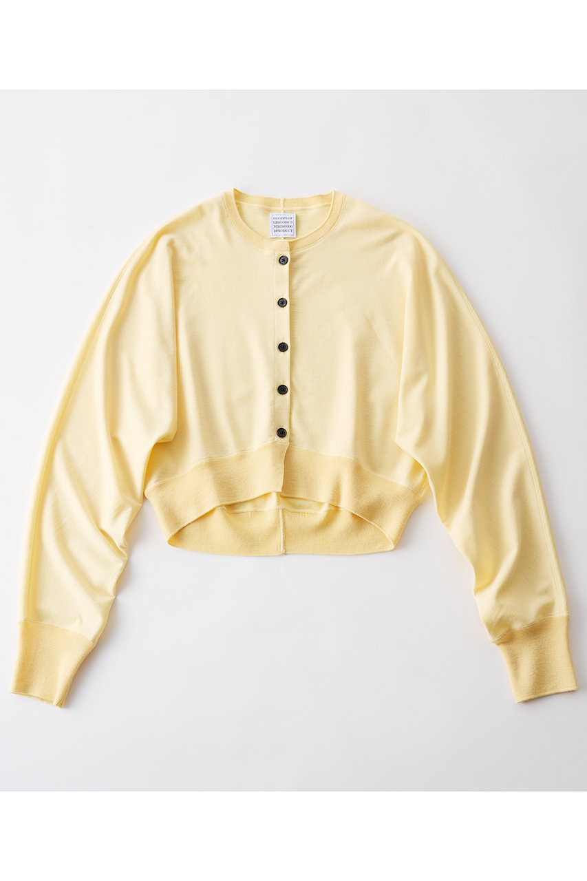 グッド ピープル グッド ステッチング グッド プロダクト/GOOD PEOPLE GOOD STITCHING GOOD PRODUCTのドルマンスリーブ クロップド ニット カーディガン(サリスティイエロー/02-01-1772)