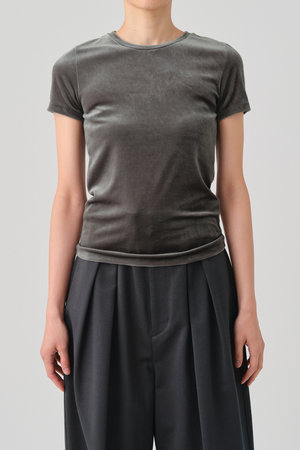 グッド ピープル グッド ステッチング グッド プロダクト/GOOD PEOPLE GOOD STITCHING GOOD PRODUCTのベロアクルーネック ショートスリーブTシャツ(110100/110102)